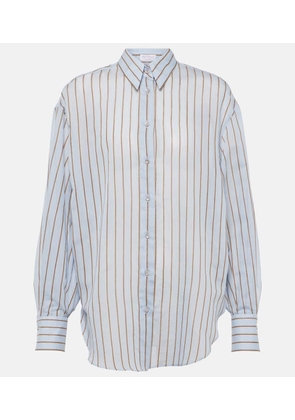 Brunello Cucinelli Cotton-blend lamé shirt