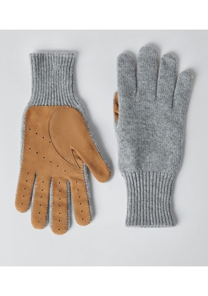 Brunello Cucinelli Cashmere-Suede Gloves