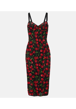Dolce&Gabbana Cherry bustier midi dress