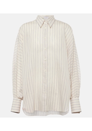 Brunello Cucinelli Cotton-blend lamé shirt