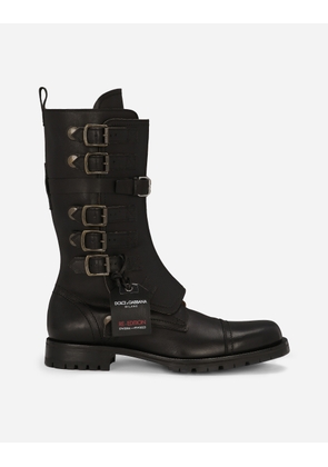 Dolce & Gabbana Leather Boots - Man Boots Black Leather 43