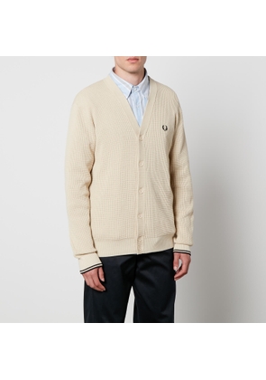 Fred Perry Waffle-Knit Cotton Cardigan - M