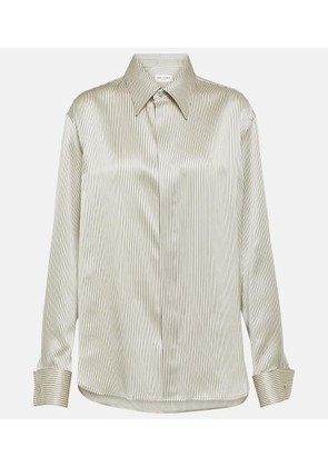 Saint Laurent Striped silk satin shirt