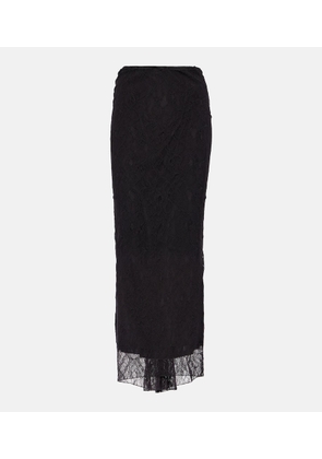 Dolce&Gabbana Low-rise lace maxi skirt