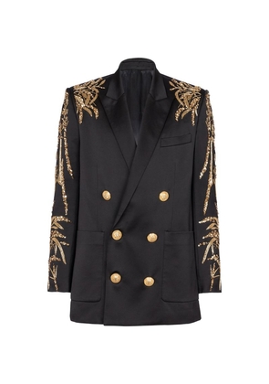 Balmain Embroidered Double-Breasted Blazer