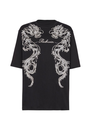 Balmain Cotton Rhinestone-Embroidered T-Shirt