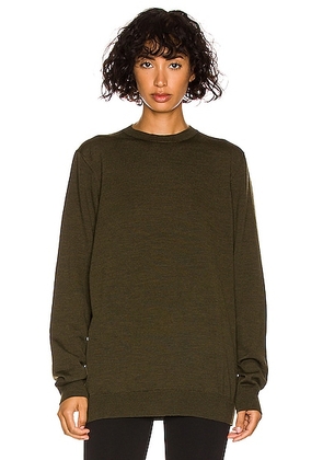 WARDROBE.NYC Sweater in Military - Dark Green. Size L (also in ).
