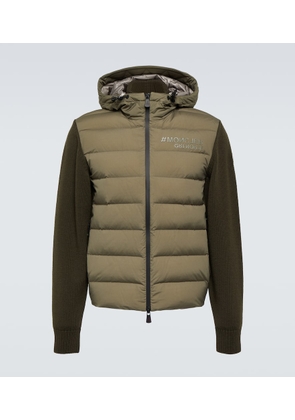 Moncler Grenoble Down-paneled wool-blend jacket