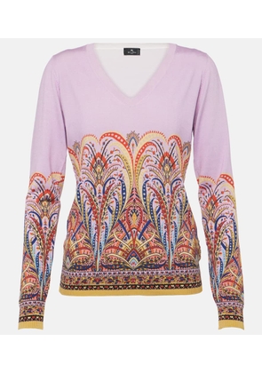 Etro Printed silk-blend sweater