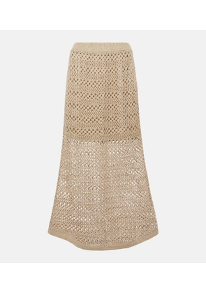 Brunello Cucinelli Linen and silk maxi skirt