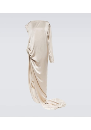 Rick Owens Asymmetrical silk satin gown
