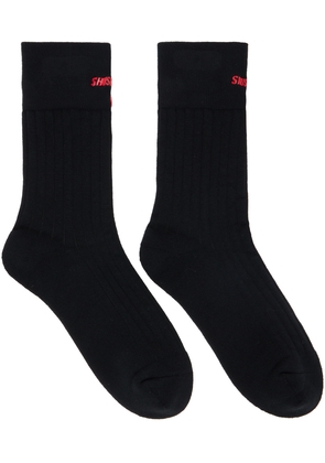 SHUSHU/TONG Black Logo Socks