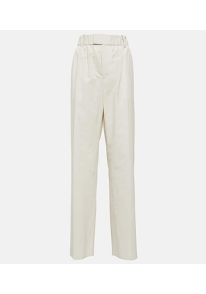 Bottega Veneta Low-rise cotton-blend wide-leg pants