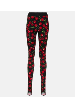 Dolce&Gabbana Cherry jersey leggings