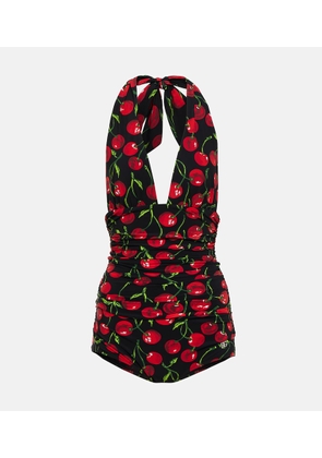Dolce&Gabbana Cherry halterneck swimsuit