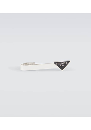 Prada Logo sterling silver tie clip