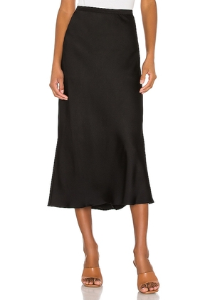 ANINE BING Bar Silk Skirt in Black. Size M, S.