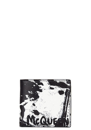 Alexander McQueen Billfold Wallet in Black & White - Black. Size all.