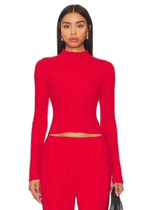Atoir The Long Sleeve Top in Red. Size L, S, XS.