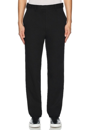 FLANEUR Tailored Canvas Trousers in Black. Size XL/1X.