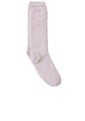 Barefoot Dreams CozyChic Womens Heathered Socks in Blush.