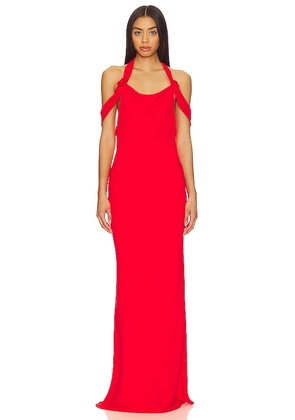Amanda Uprichard X Revolve Serenade Maxi Dress in Red. Size L, M, XL, XS.