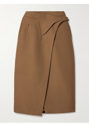 WARDROBE.NYC - Wool Midi Skirt - Brown - xx small,x small,small,medium,large,x large