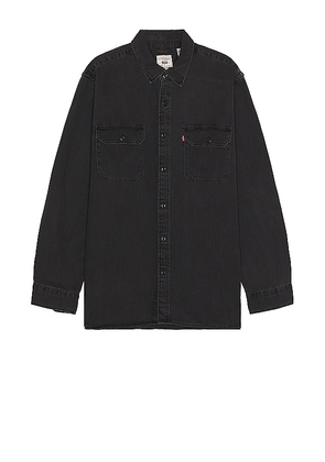 LEVI'S Jackson Worker Shirt in Black. Size L, XL/1X.