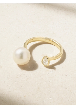 Mizuki - 14-karat Gold Pearl And Diamond Ring - 5,6,7