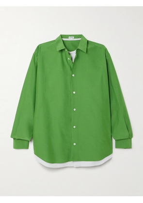 Loewe - Layered Cotton And Silk-blend Shirt - Green - FR32,FR34,FR36,FR38,FR40,FR42,FR44
