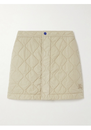 Burberry - Embroidered Padded Quilted Shell Mini Skirt - Ivory - UK 6,UK 8,UK 10,UK 12,UK 14,UK 16