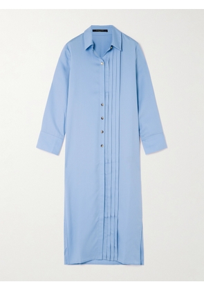Mother of Pearl - + Net Sustain Pleated Tencel™ Lyocell Maxi Shirt Dress - Blue - x small,small,medium,large,x large