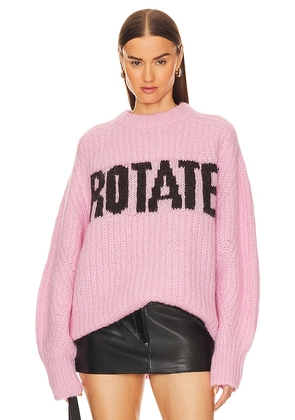 ROTATE Oversized Knit Jumper in Pink. Size 36, 40.