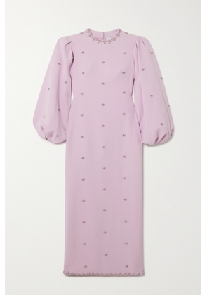 Huishan Zhang - Joelle Crystal-embellished Recycled-crepe Maxi Dress - Pink - UK 6,UK 8,UK 10,UK 12,UK 14,UK 16