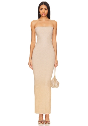 Wolford Fading Shine Dress in Metallic Gold. Size M, S.