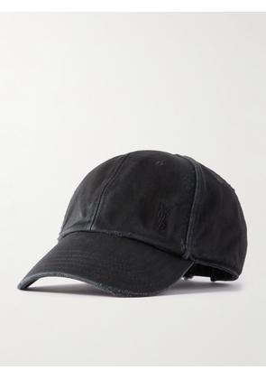 SAINT LAURENT - Distressed Denim Hat - Black - 57