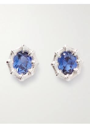 Bleue Burnham - + Net Sustain Mini Bamboo Sterling Silver Sapphire Earrings - Blue - One size