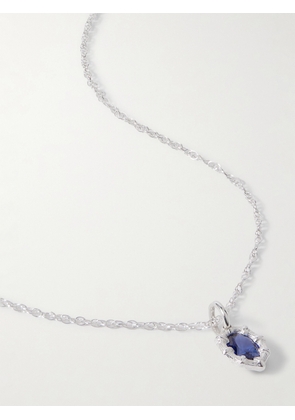 Bleue Burnham - + Net Sustain Mini Bamboo Recycled Sterling Silver Laboratory-grown Sapphire Necklace - Blue - One size