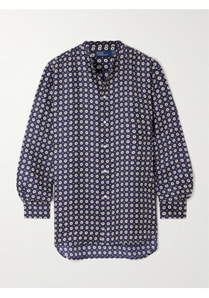 Polo Ralph Lauren - Printed Silk Satin-twill Shirt - Blue - x small,small,medium,large,x large
