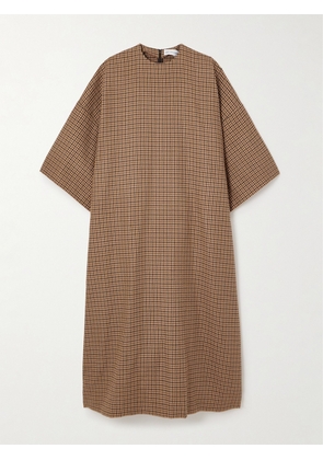 Marie Adam-Leenaerdt - Houndstooth Wool Midi Dress - Brown - FR34,FR36,FR38,FR40