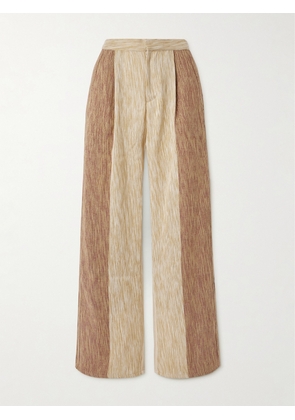 Admona - + Net Sustain Nur Jacquard Straight-leg Pants - Neutrals - small,medium,large
