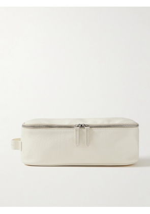 Brunello Cucinelli - Textured-leather Cosmetic Case - White - One size
