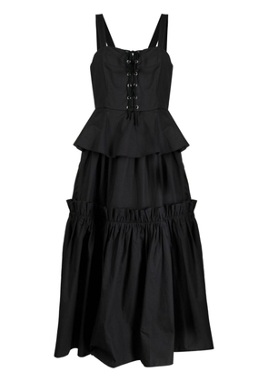 Batsheva ruffle-detailing sleeveless dress - Black
