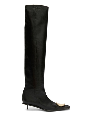 Jil Sander Stivale leather knee-length boots - Black