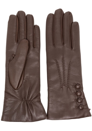 DENTS Evelyn cashmere-lined leather gloves - Brown