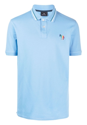 PS Paul Smith embroidered-logo cotton polo shirt - Blue