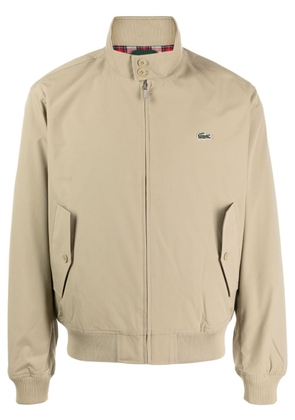 Lacoste zipped twill jacket - Brown