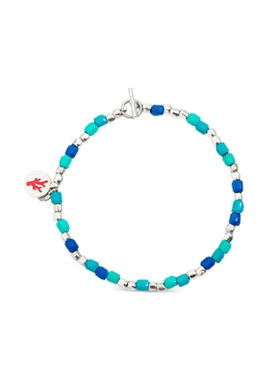Dodo sterling silver mini Granelli bead bracelet - Blue