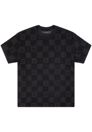 AMIRI checkerboard-print towelling T-shirt - Black