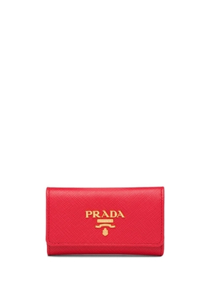 Prada Saffiano leather keychain - Red